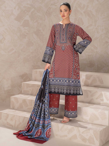 3 Piece Khaddar Suit-Printed (Unstitched)
