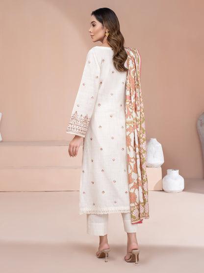 3 Piece Khaddar Suit-Embroidered (Unstitched)