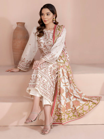 3 Piece Khaddar Suit-Embroidered (Unstitched)