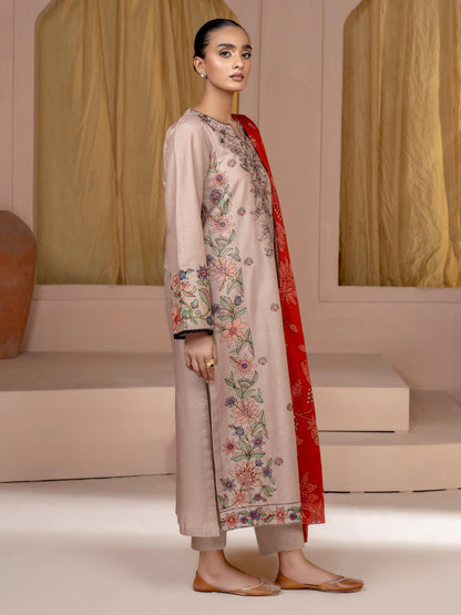 3 Piece Khaddar Suit-Embroidered (Unstitched)