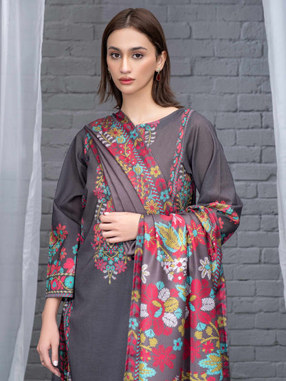 3 Piece Khaddar Suit-Printed (Unstitched)