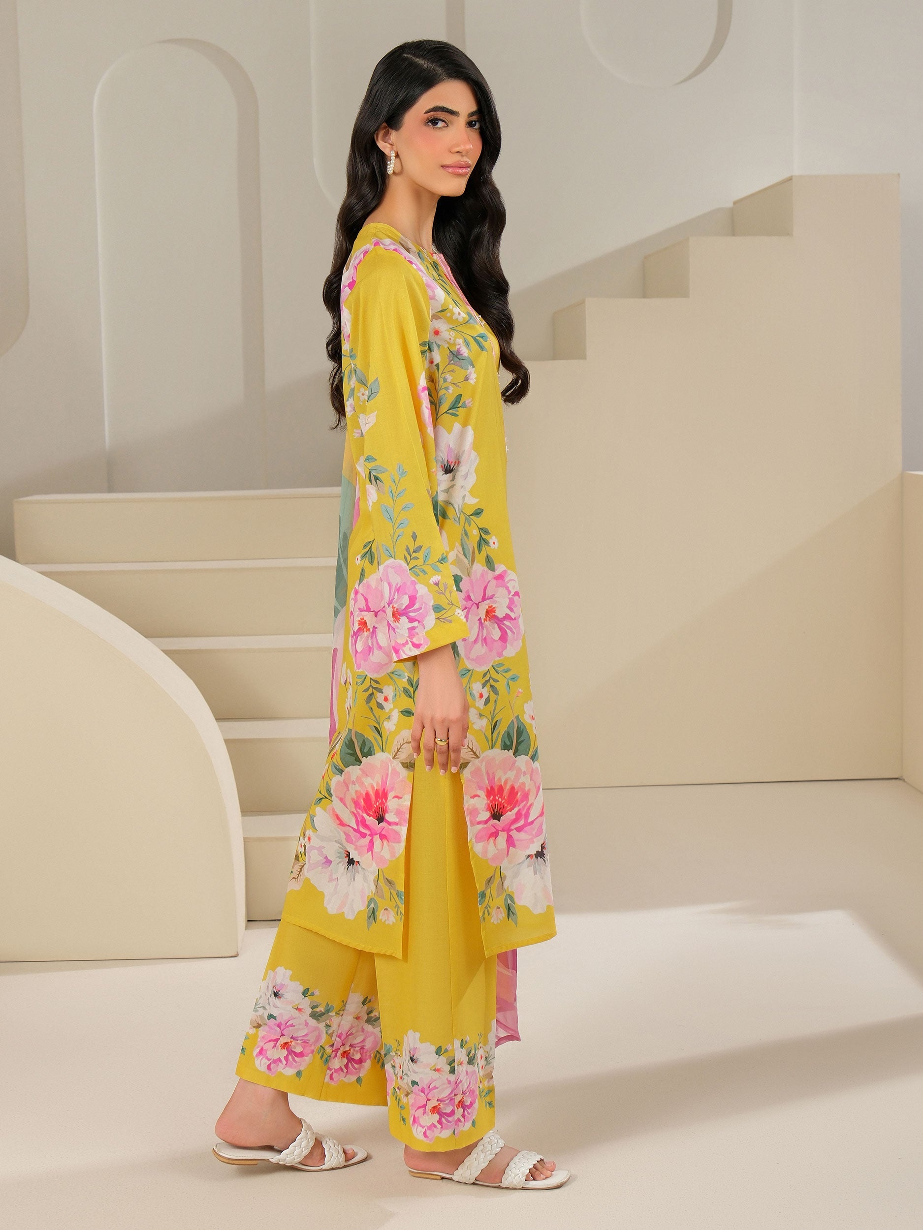 3-Pc Cambric Suit Printed