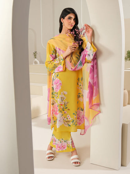 3 Piece Cambric Suit-Printed (Unstitched)