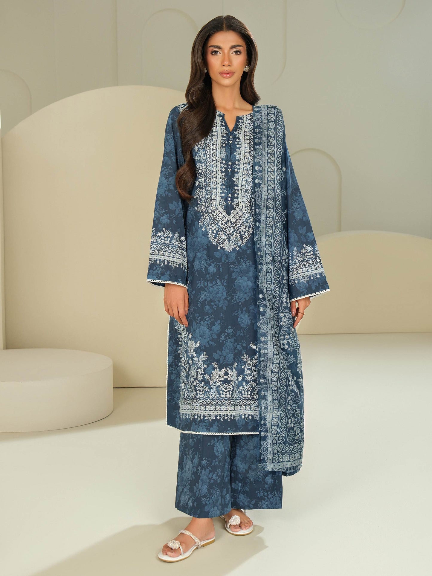 3 Piece Lawn Suit-Paste Print (Unstitched)