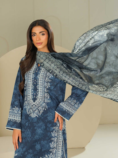 3 Piece Lawn Suit-Paste Print (Unstitched)