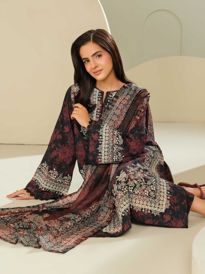 3 Piece Lawn Suit-Paste Print (Unstitched)