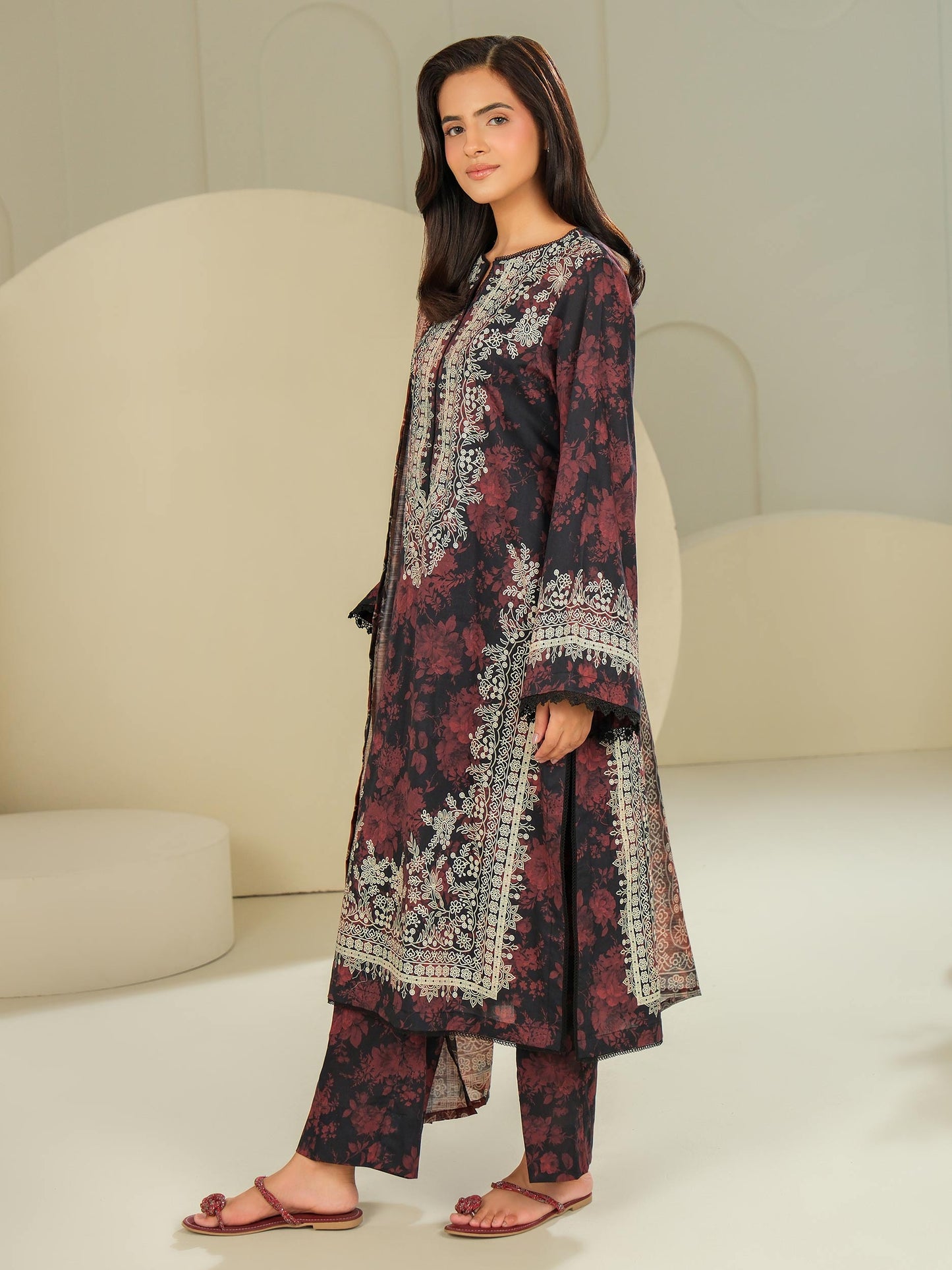 3 Piece Lawn Suit-Paste Print (Unstitched)