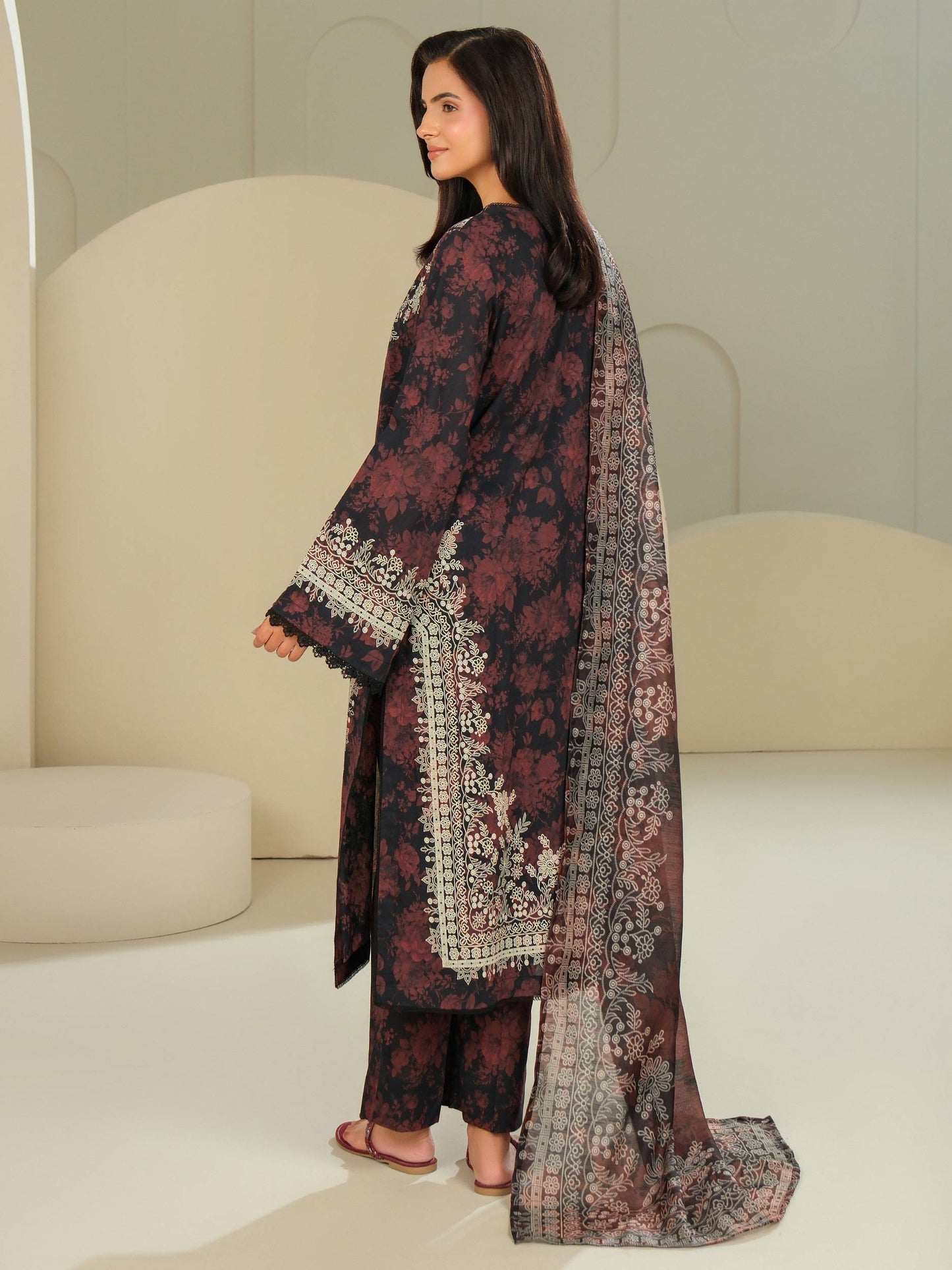 3 Piece Lawn Suit-Paste Print (Unstitched)