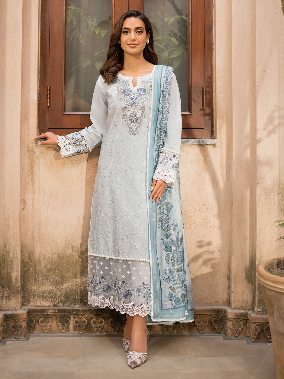 Ladies Unstitched Printed Lawn Suit Seran Lawn Collection