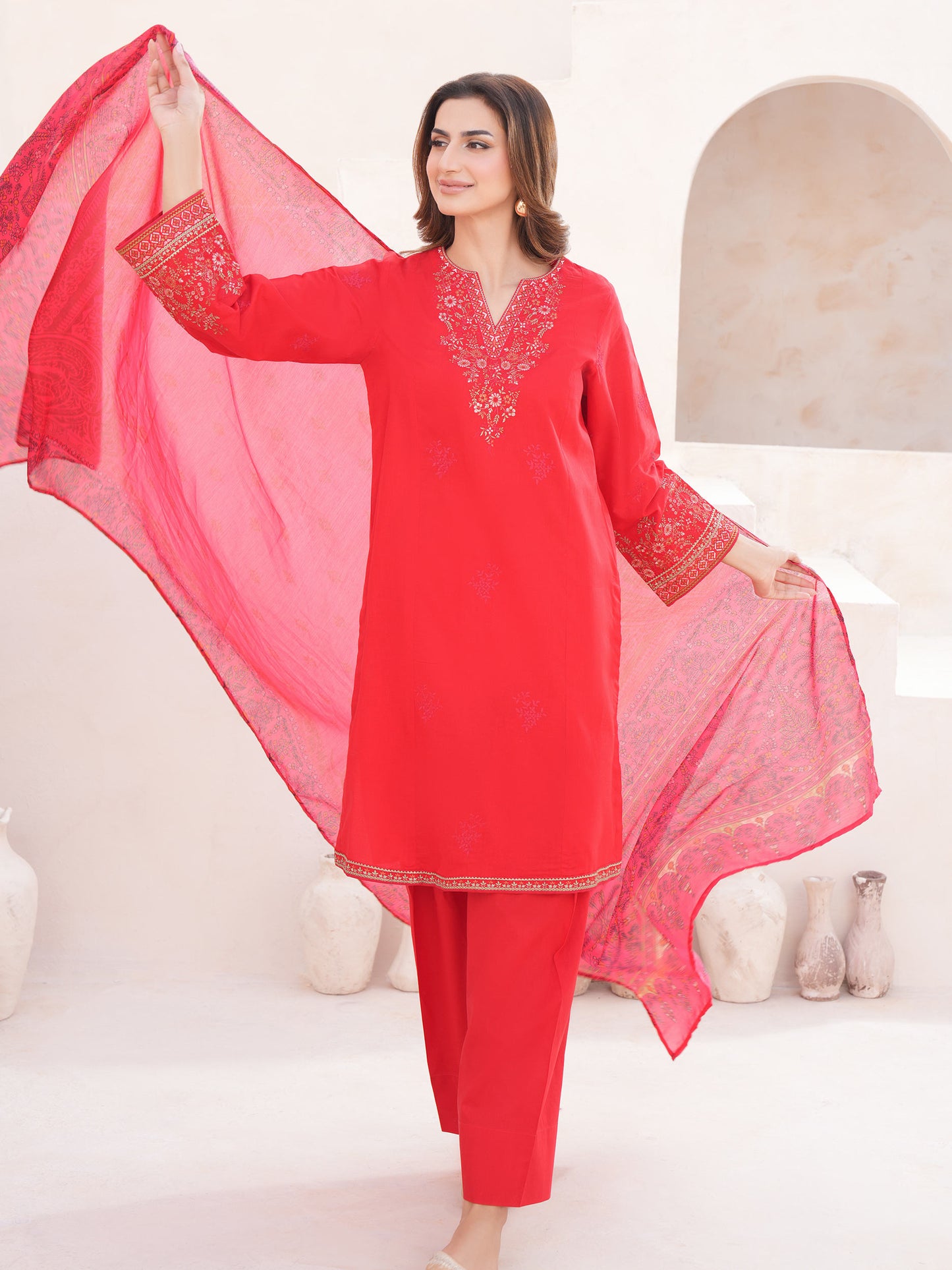 3 Piece Lawn Suit-Embroidered (Unstitched)