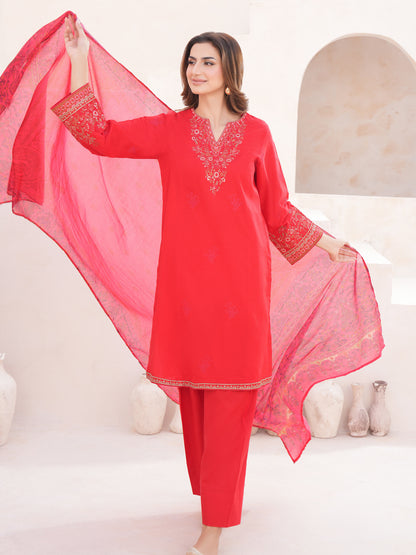 3 Piece Lawn Suit-Embroidered (Unstitched)