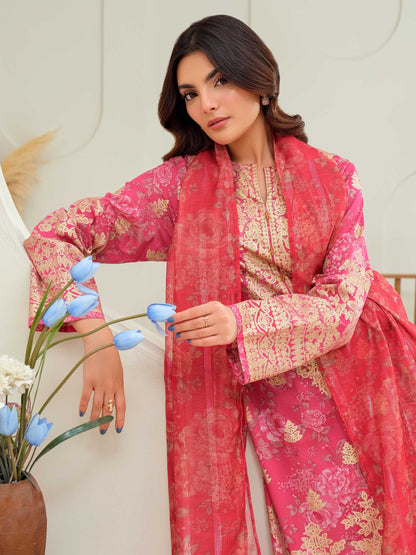 3 Piece Lawn Suit-Paste Print (Unstitched)
