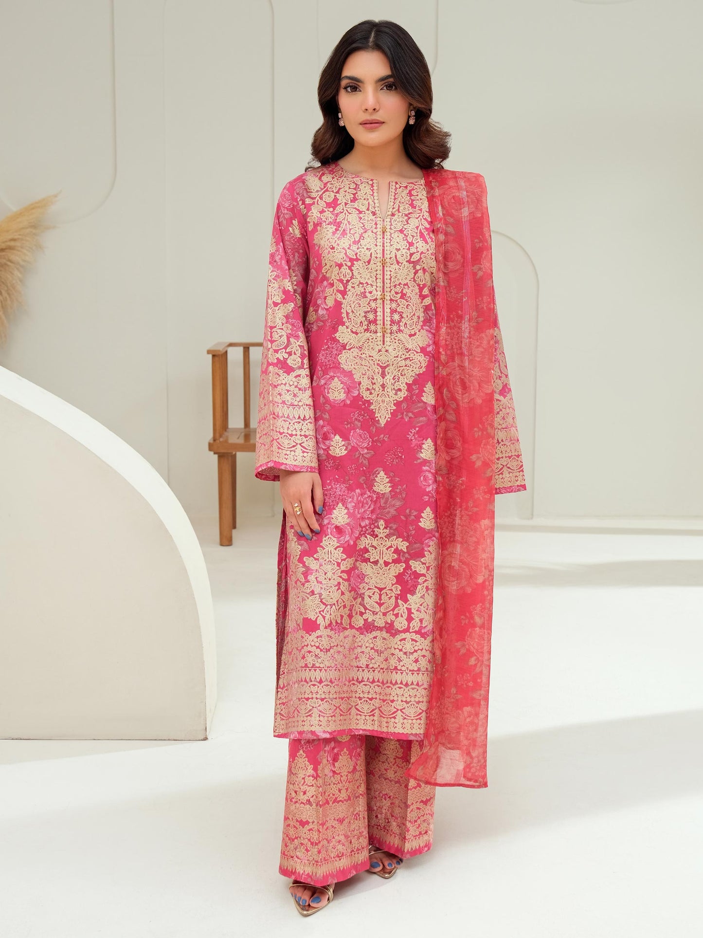 3 Piece Lawn Suit-Paste Print (Unstitched)