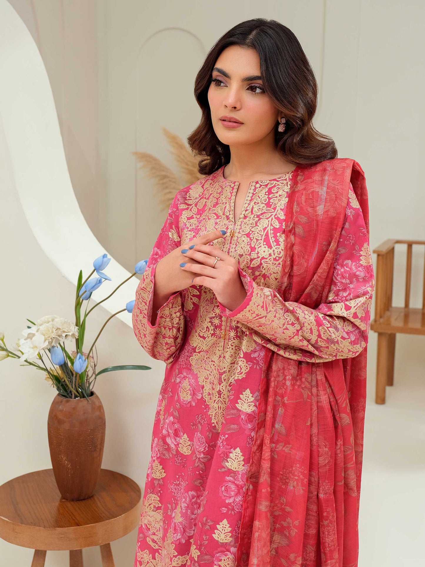 3 Piece Lawn Suit-Paste Print (Unstitched)