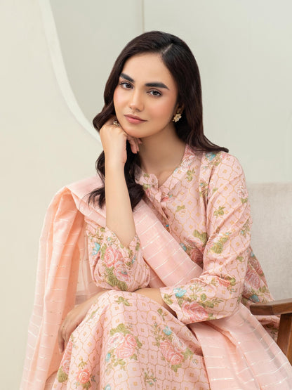 3 Piece Lawn Suit-Paste Print (Unstitched)
