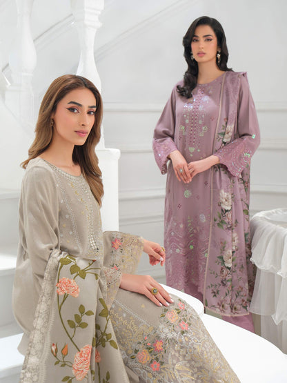 3 Piece Karandi Suit-Embroidered (Unstitched)