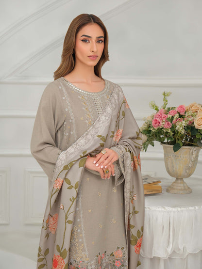 3 Piece Karandi Suit-Embroidered (Unstitched)