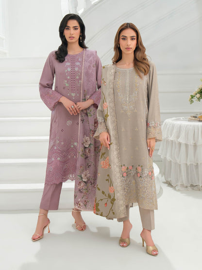 3 Piece Karandi Suit-Embroidered (Unstitched)