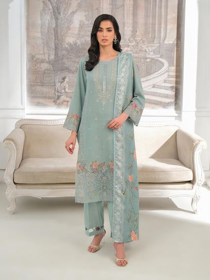 3 Piece Karandi Suit-Embroidered (Unstitched)