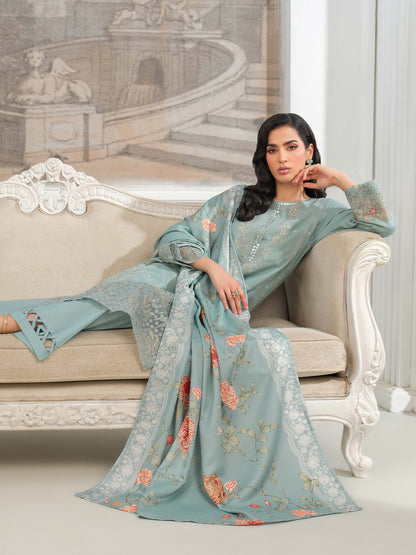 3 Piece Karandi Suit-Embroidered (Unstitched)