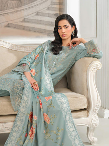 3 Piece Karandi Suit-Embroidered (Unstitched)