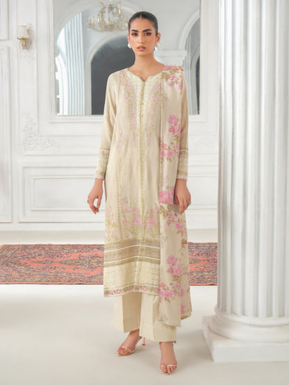 3 Piece Karandi Suit-Embroidered (Unstitched)