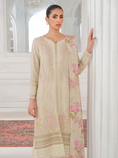 3 Piece Karandi Suit-Embroidered (Unstitched)