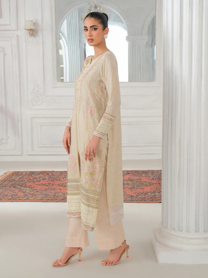 3 Piece Karandi Suit-Embroidered (Unstitched)