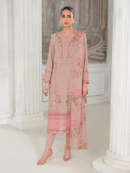 3 Piece Karandi Suit-Embroidered (Unstitched)
