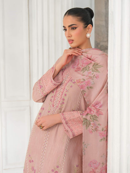 3 Piece Karandi Suit-Embroidered (Unstitched)