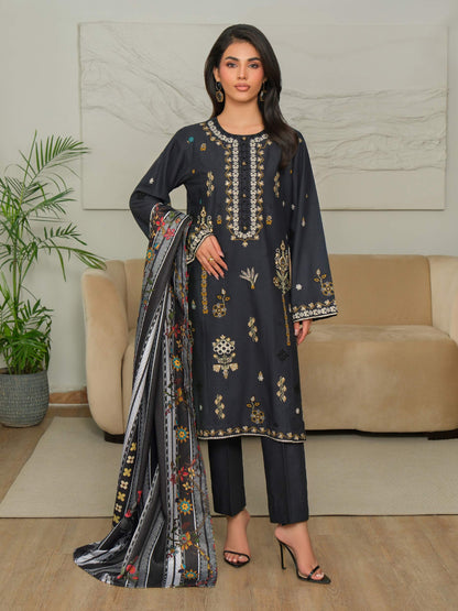 3 Piece Khaddar Suit-Embroidered (Unstitched)