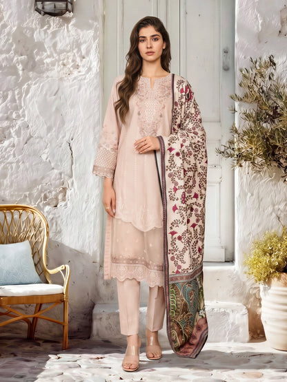 3 Piece Khaddar Suit-Embroidered (Unstitched)