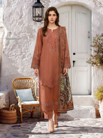 3 Piece Khaddar Suit-Embroidered (Unstitched)