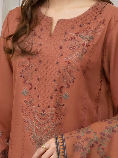 3 Piece Khaddar Suit-Embroidered (Unstitched)