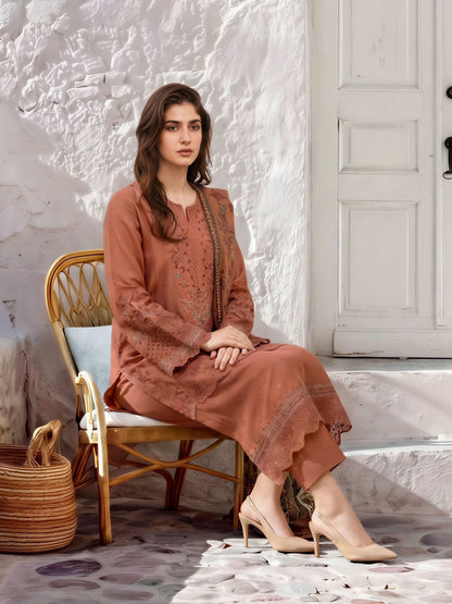 3 Piece Khaddar Suit-Embroidered (Unstitched)