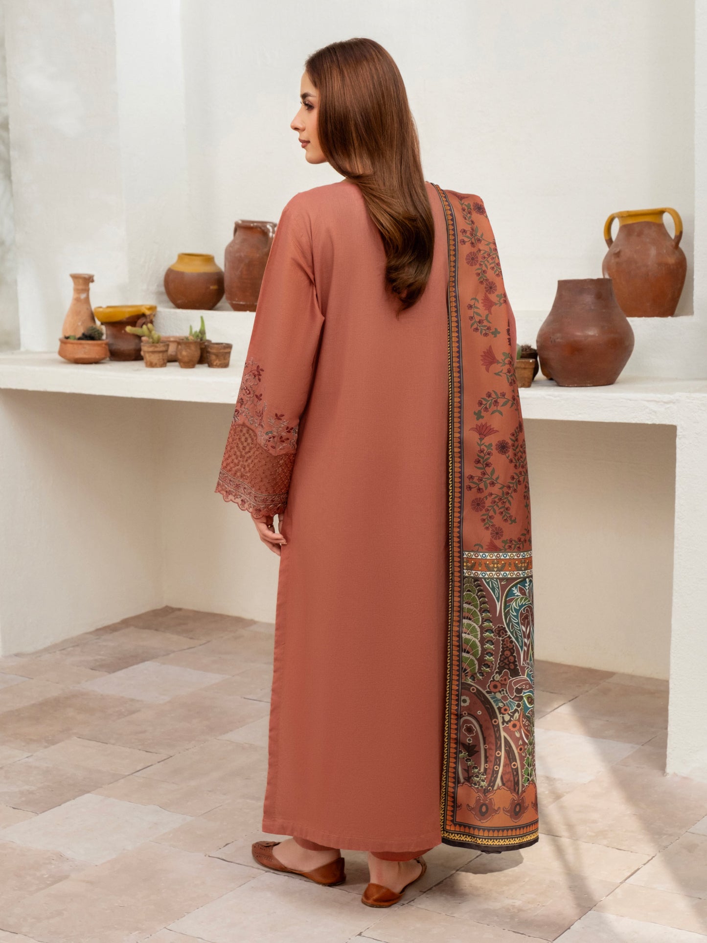 3 Piece Khaddar Suit-Embroidered (Unstitched)