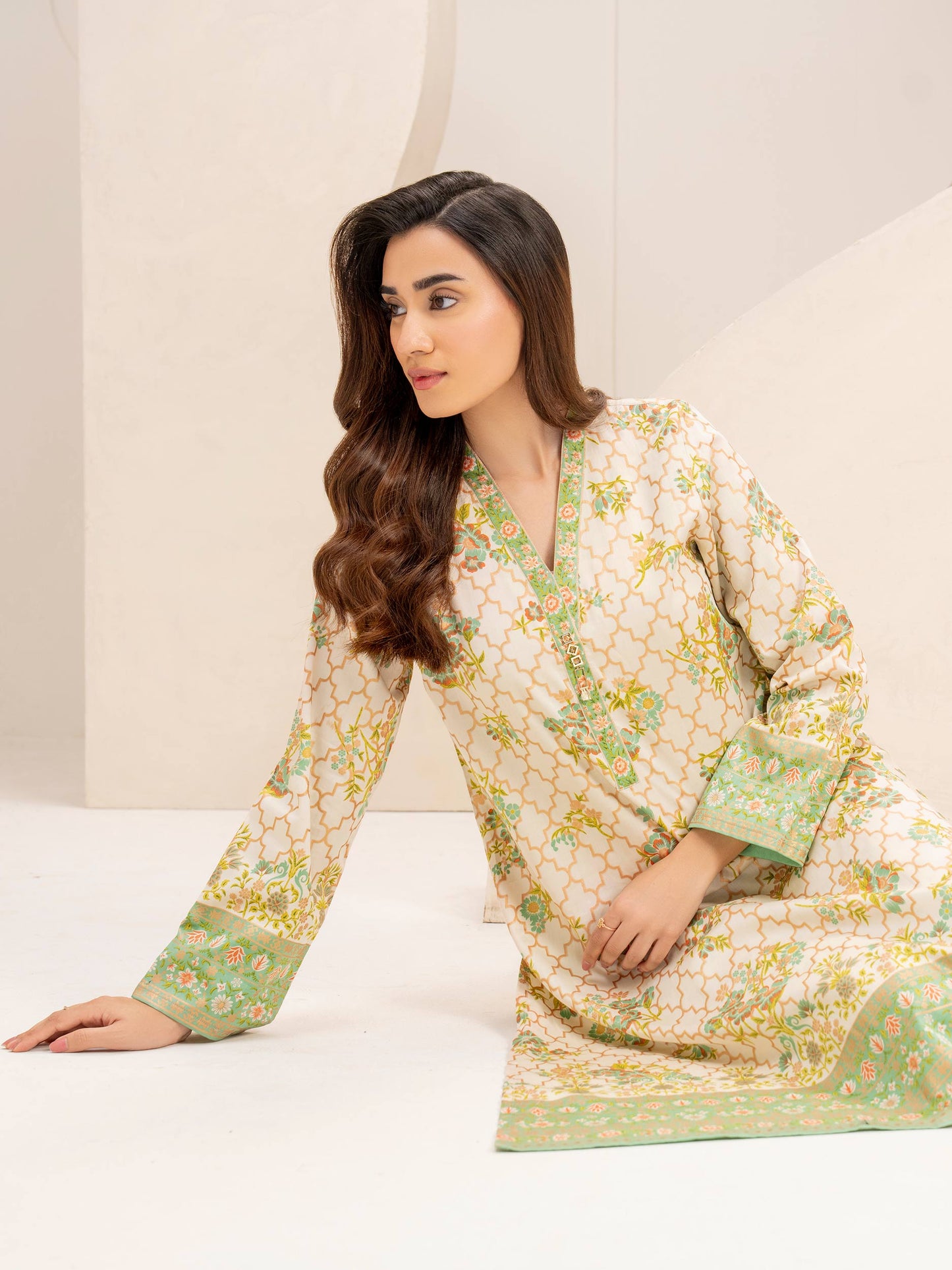 2 Piece Paste Print-Suit (Unstitched)