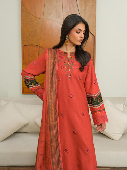 3 Piece Khaddar Suit-Embroidered (Unstitched)
