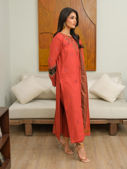 3 Piece Khaddar Suit-Embroidered (Unstitched)