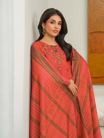 3 Piece Khaddar Suit-Embroidered (Unstitched)
