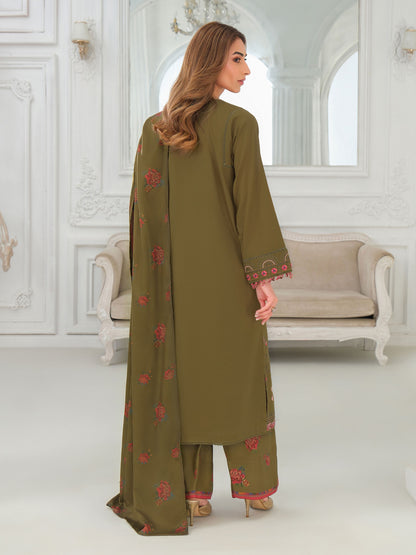 3 Piece Khaddar Suit-Embroidered (Unstitched)