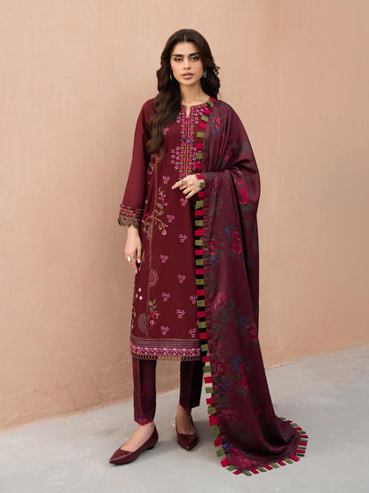 3 Piece Khaddar Suit-Embroidered (Unstitched)