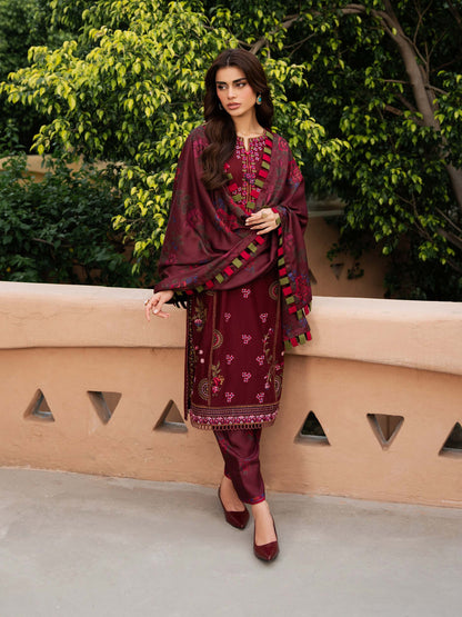 3 Piece Khaddar Suit-Embroidered (Unstitched)