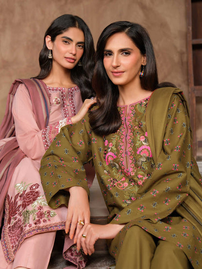 3 Piece Khaddar Suit-Embroidered (Unstitched)