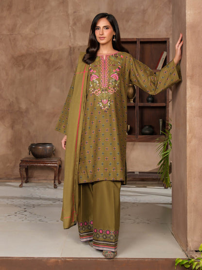 3 Piece Khaddar Suit-Embroidered (Unstitched)