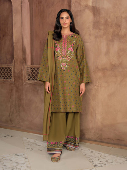 3 Piece Khaddar Suit-Embroidered (Unstitched)