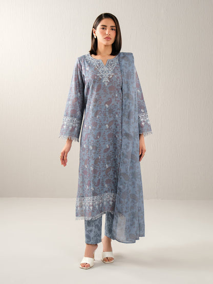 3 Piece Khaddar Suit-Embroidered (Unstitched)