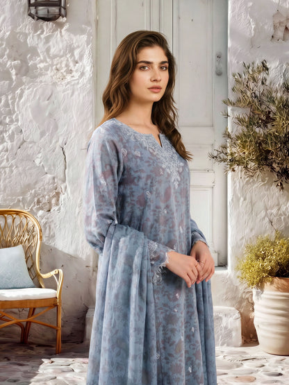 3 Piece Khaddar Suit-Embroidered (Unstitched)