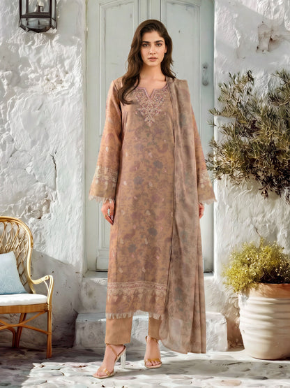 3 Piece Khaddar Suit-Embroidered (Unstitched)