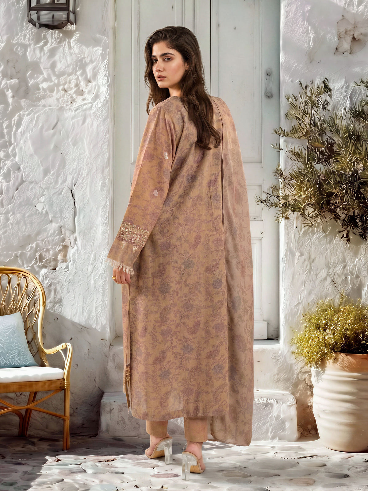 3 Piece Khaddar Suit-Embroidered (Unstitched)